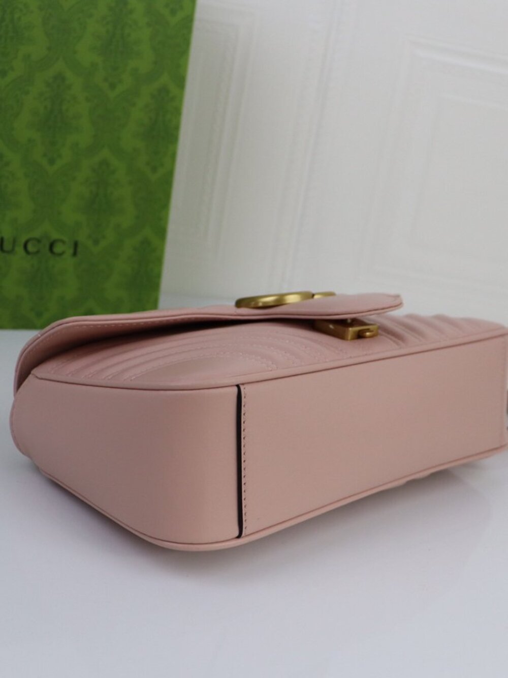 💖👜💗 GUCCI Marmont Matelassé Pink GG Shoulder Bag 💗👜💖 - Picture 4 of 8